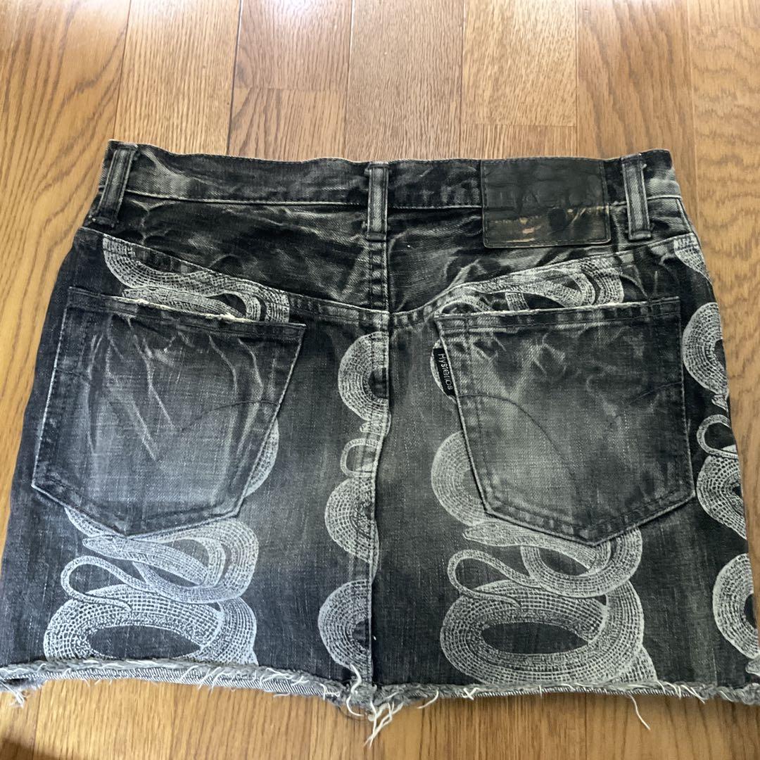 専用♡HYSTERIC GLAMOUR スネークダメージ スカートXS☆超美品☆ Hysteric Glamour ヒステリックス 蛇柄 ダメージミニスカート 黒
