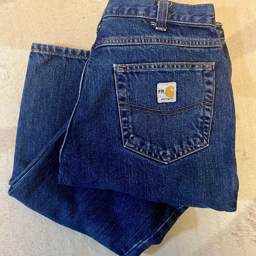 ジ*ン様 K*o様 Carhartt FR デニムパンツ 34×30 インディゴ