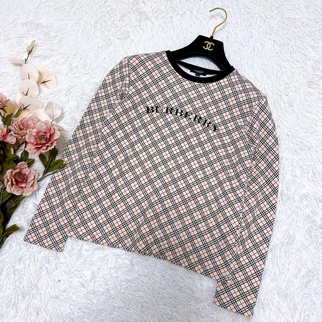 160A BURBERRY LONDON ノバチェック トレーナー ベージュ系