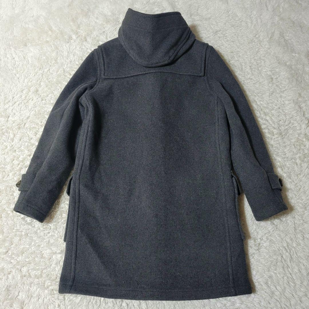 美品✨グローバーオール　ダッフルコート　英国製　裏地チェック　M　グレー　ウール