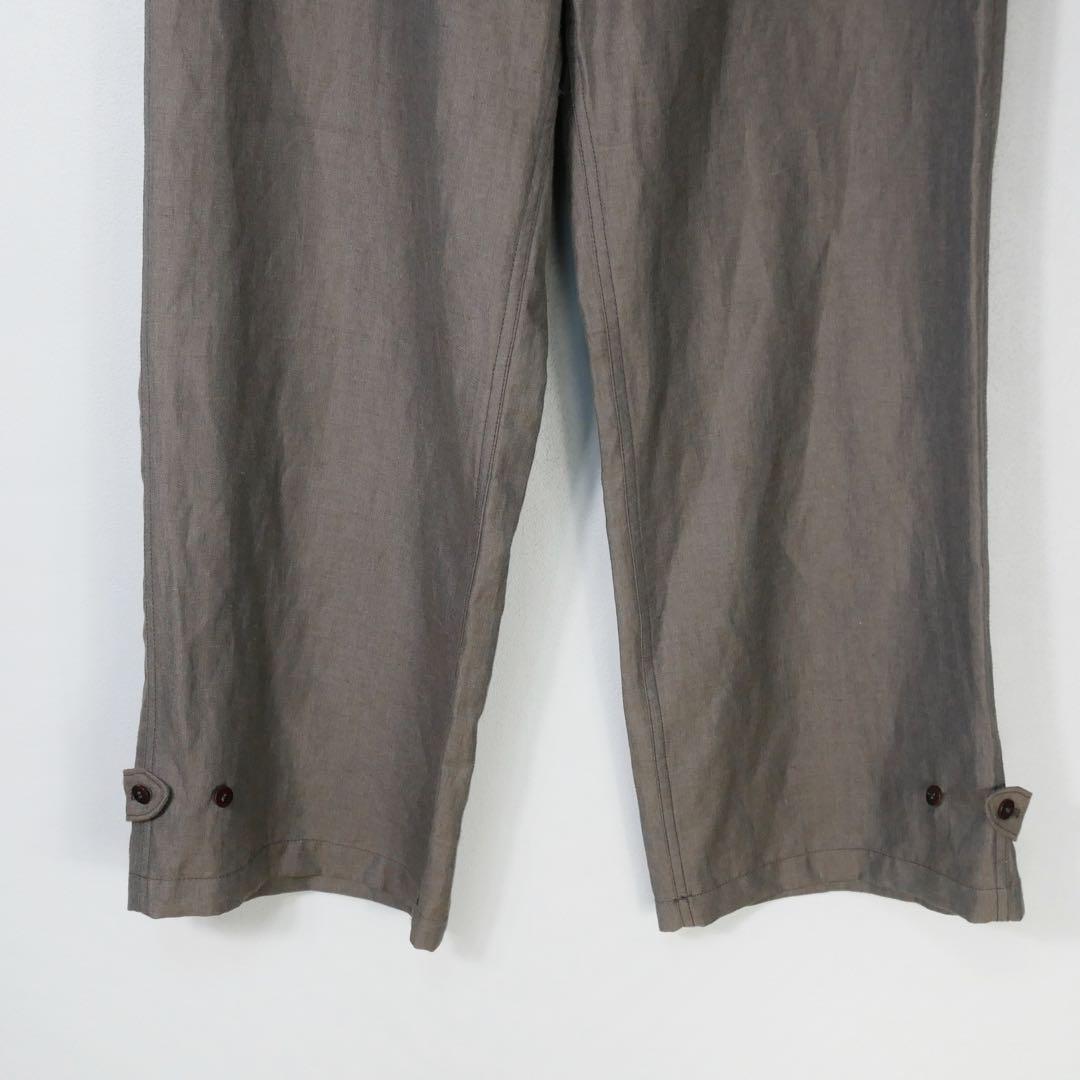 LIDNM WOOL LINEN BELTED PANTS