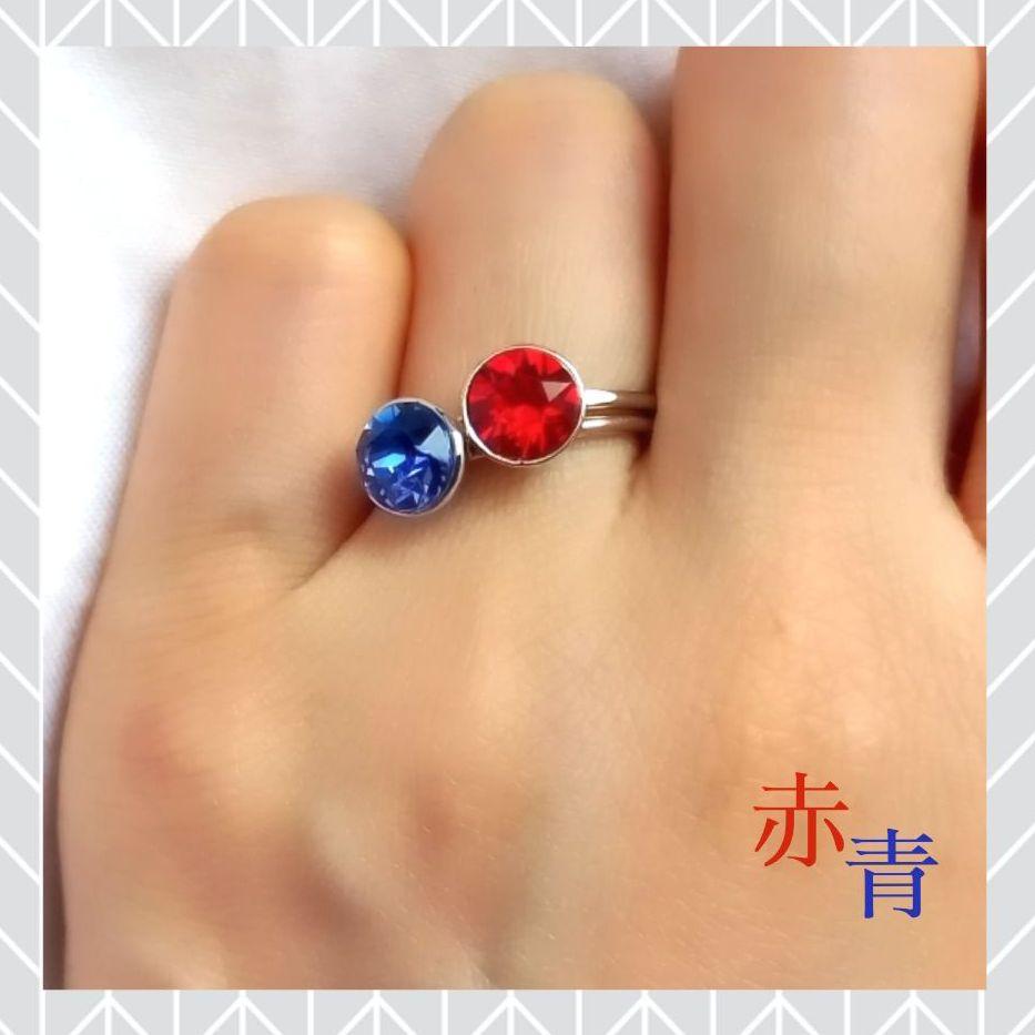 新品☆ 赤青クリスタルリング 2本set シルバー ハンドメイド - メルカリ 新品☆ 赤青クリスタルリング 2本set シルバー ハンドメイド - メルカリ