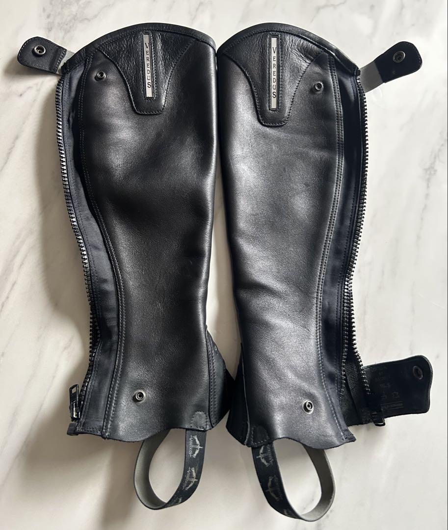 VEREDUS ブラックレザー チャップス