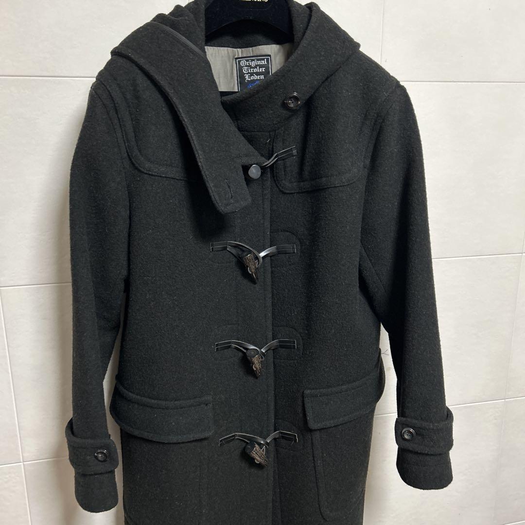 大流行中！ 美品】ダークグレー ダッフルコート フード付き ジャケット・アウター
