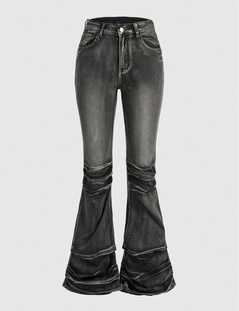 高質で安価 平成 y2k grunge デニム フレアパンツ パンツ
