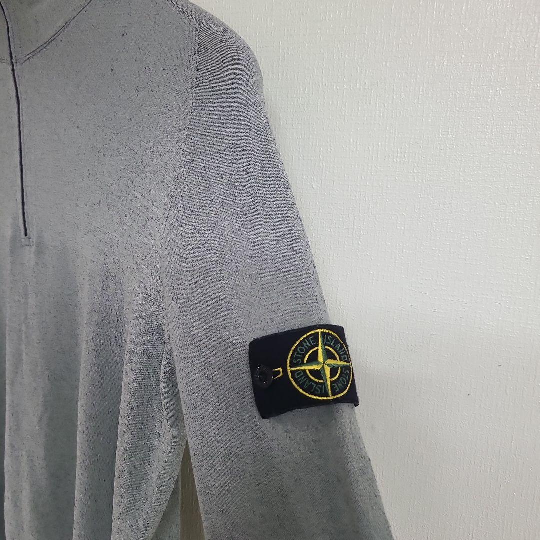 STONE ISLAND ストーンアイランド 麻 リネン ジップニット美 XLXL LL STONE ISLAND