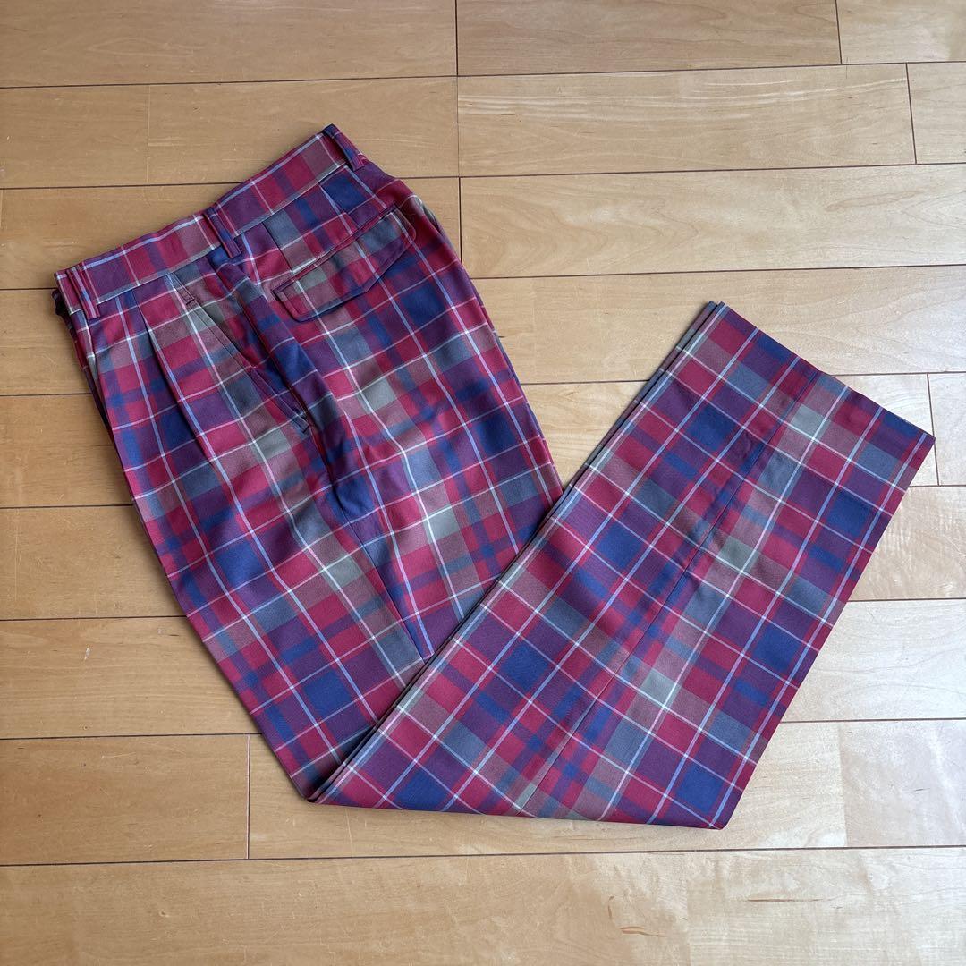 【パーリーゲイツ】ゴルフパンツ【美品】 メンズサマー　チェックスラックス