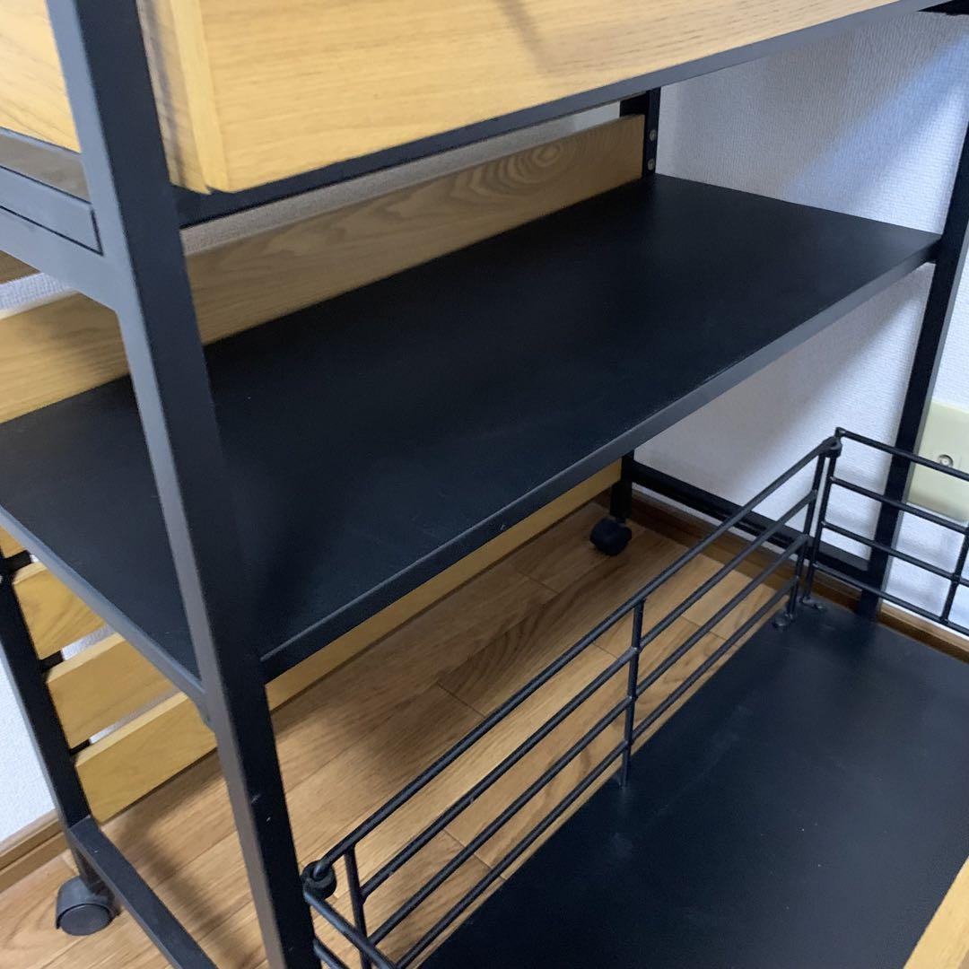 大人気品☆【LOWYA】キッチンワゴン 収納 組立済み