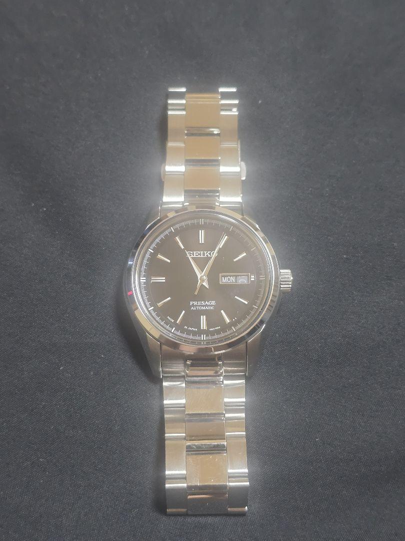 早い者勝ち!SEIKO PRESAGE 自動巻き時計 黒 ステンレススチール 画像2
