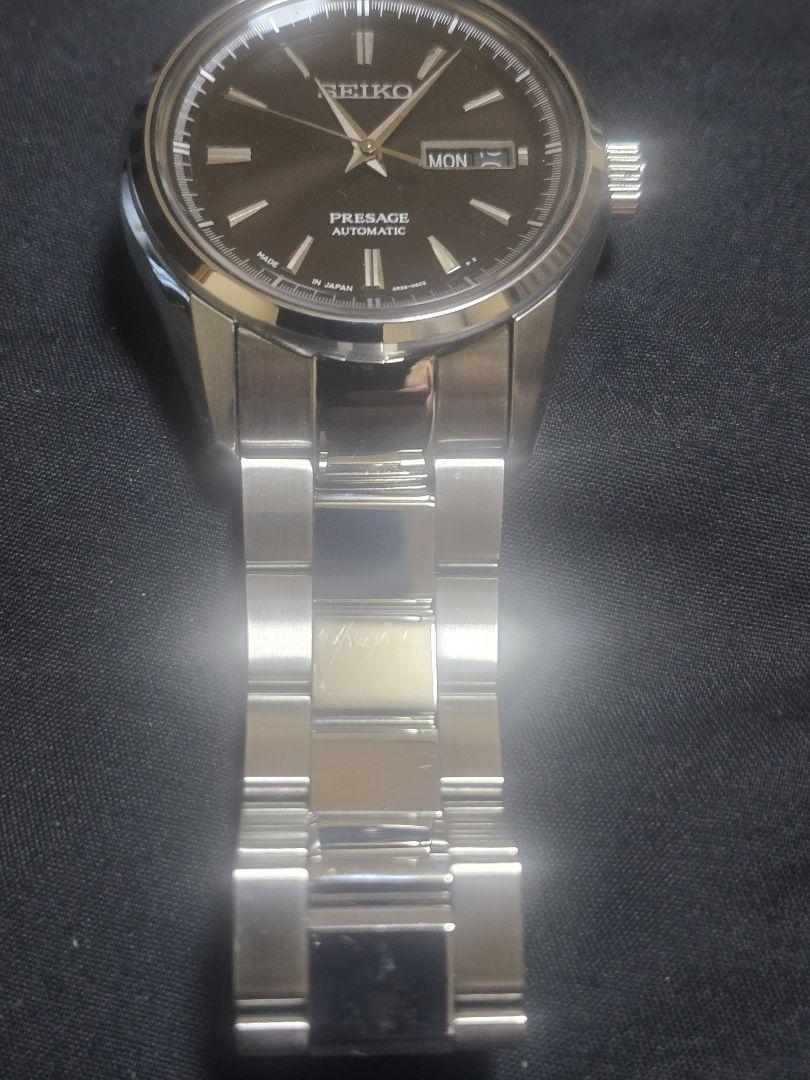 早い者勝ち!SEIKO PRESAGE 自動巻き時計 黒 ステンレススチール 画像7