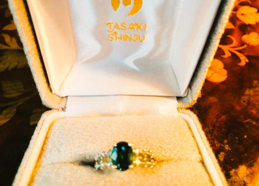 タサキ TASAKI 計1.54ct トルマリン＊ダイヤ リング