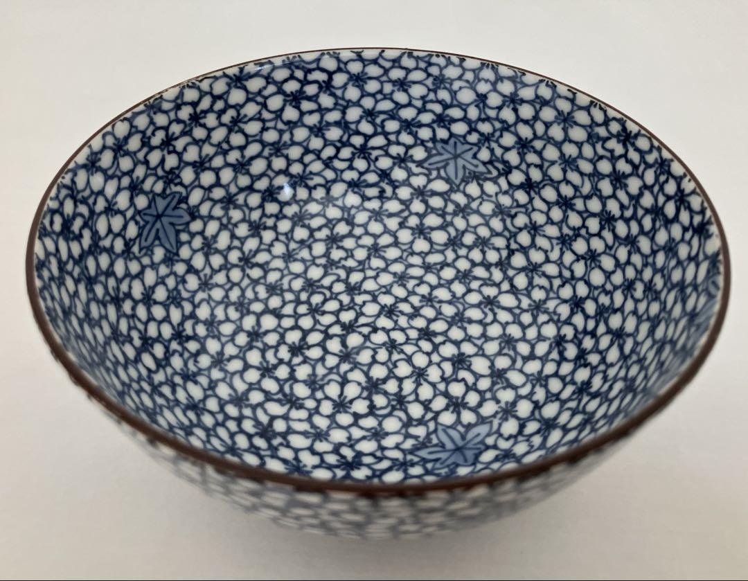 美品★孝峰★京焼★清水焼★染付雲錦詰ご飯茶碗