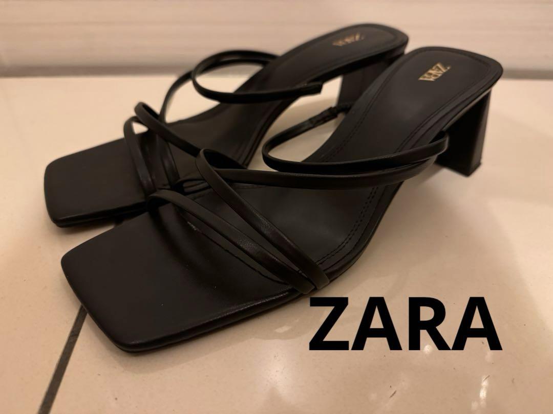 ★ドイツ発*ZARA*新作*ラバライズストラップサンダル/BL★ ☆ドイツ発*ZARA*新作*本革クロスストラップサンダル/BL☆ (ZARA