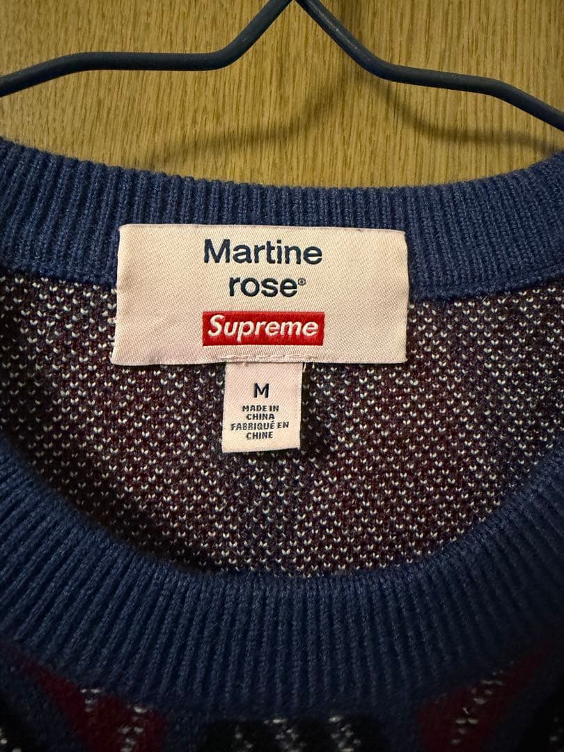 トップス Supreme x Martine Rose Sweater \"Navy\" M