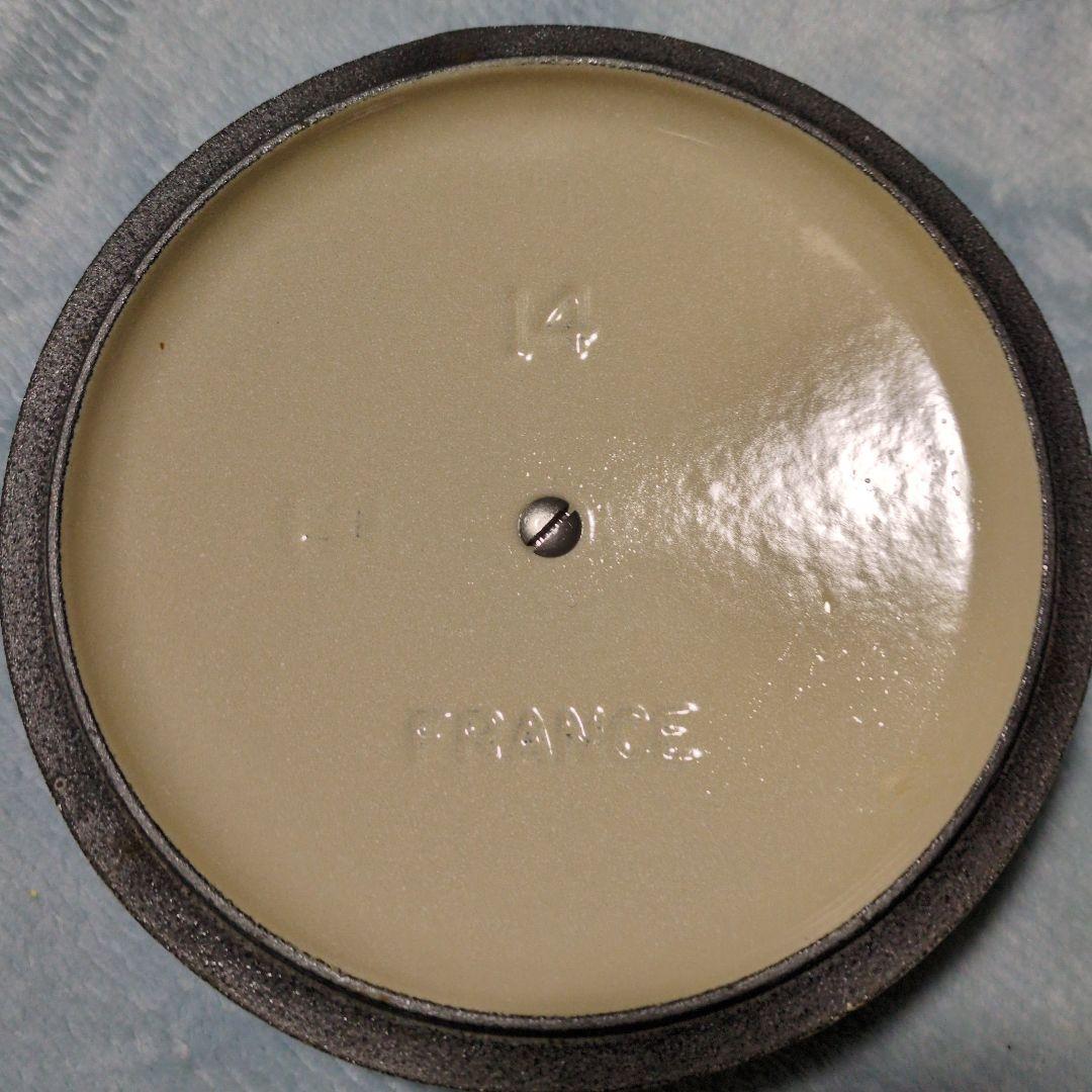 美品　LE CREUSET 両手鍋 クリーム色14