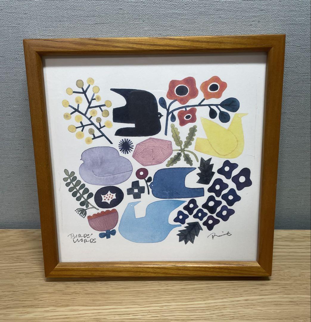 BIRD’S WORDS 木製額装ポスター FLOWER バーズワーズ フラワー ポスター 木製フレーム（バーズワーズ／BIRDS' WORDS） フリー
