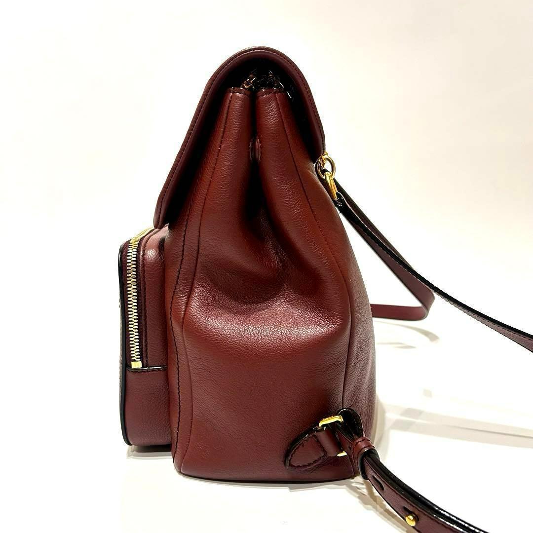 【極美品】BALLY VALMA 1851 リュック　チェーン　ボルドー　レザー