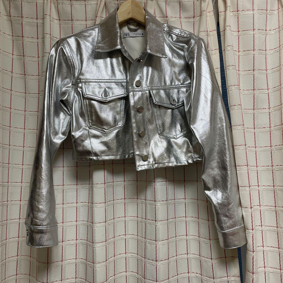 ZARA】ゴールドボタン クロップド ジャケット【Sサイズ】｜Yahoo