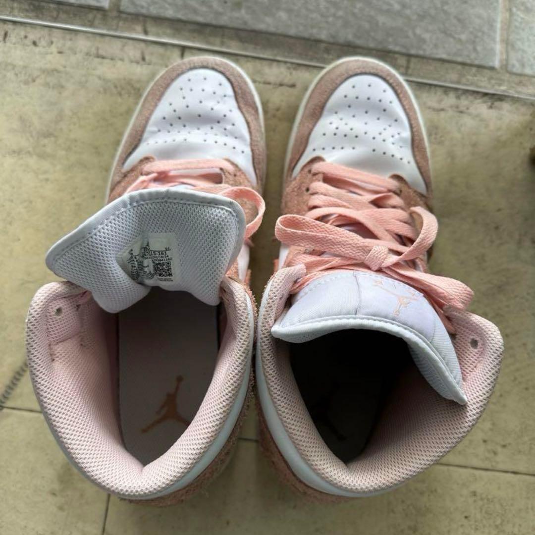 Nike Air Jordan 1 mid se ピンク/ホワイト シューズ
