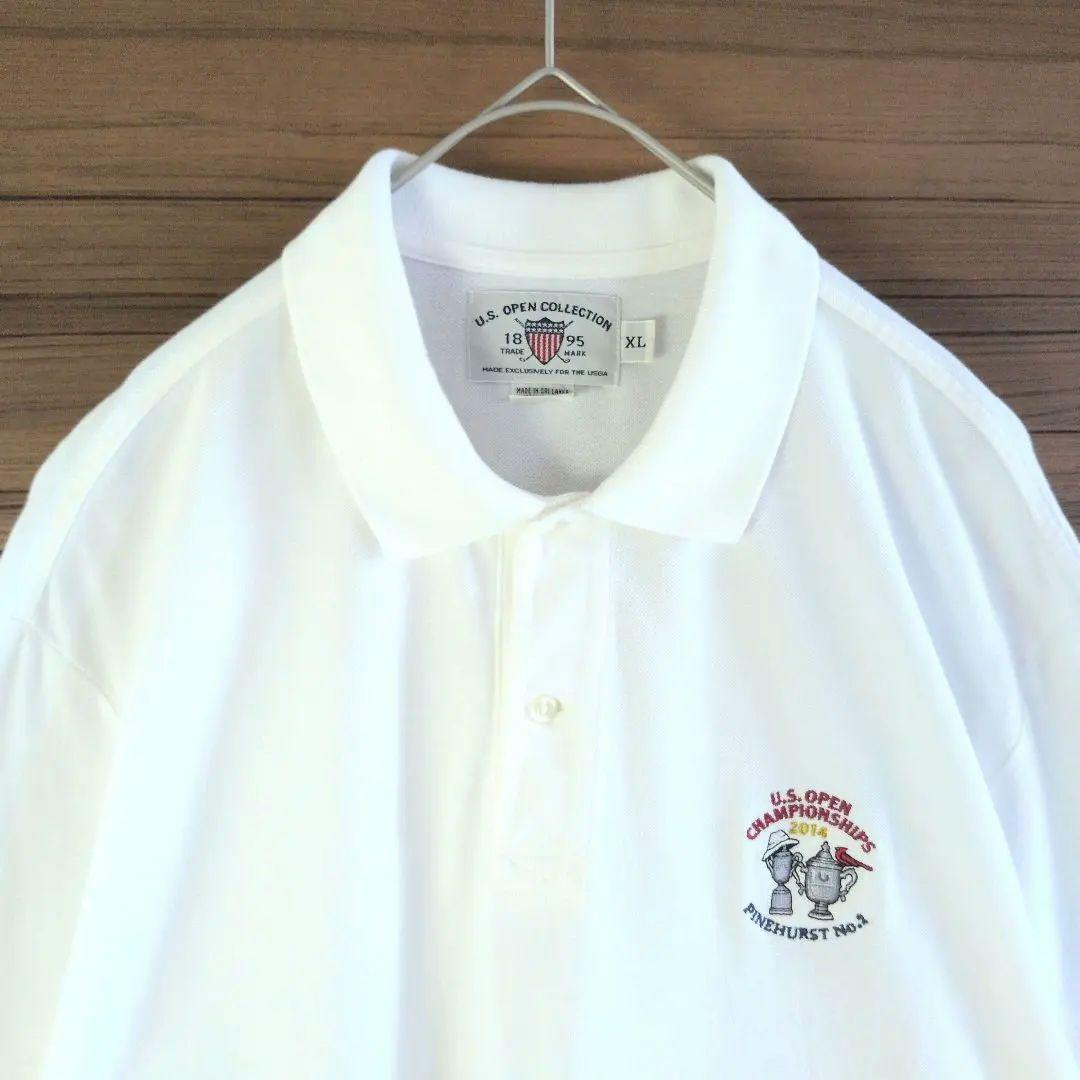 半袖ポロシャツ 刺繡ワンポイント オーバーサイズ ゴルフ 全米オープン 古着 半袖ポロシャツ 刺繡ワンポイント オーバーサイズ ゴルフ 全米オープン 古着