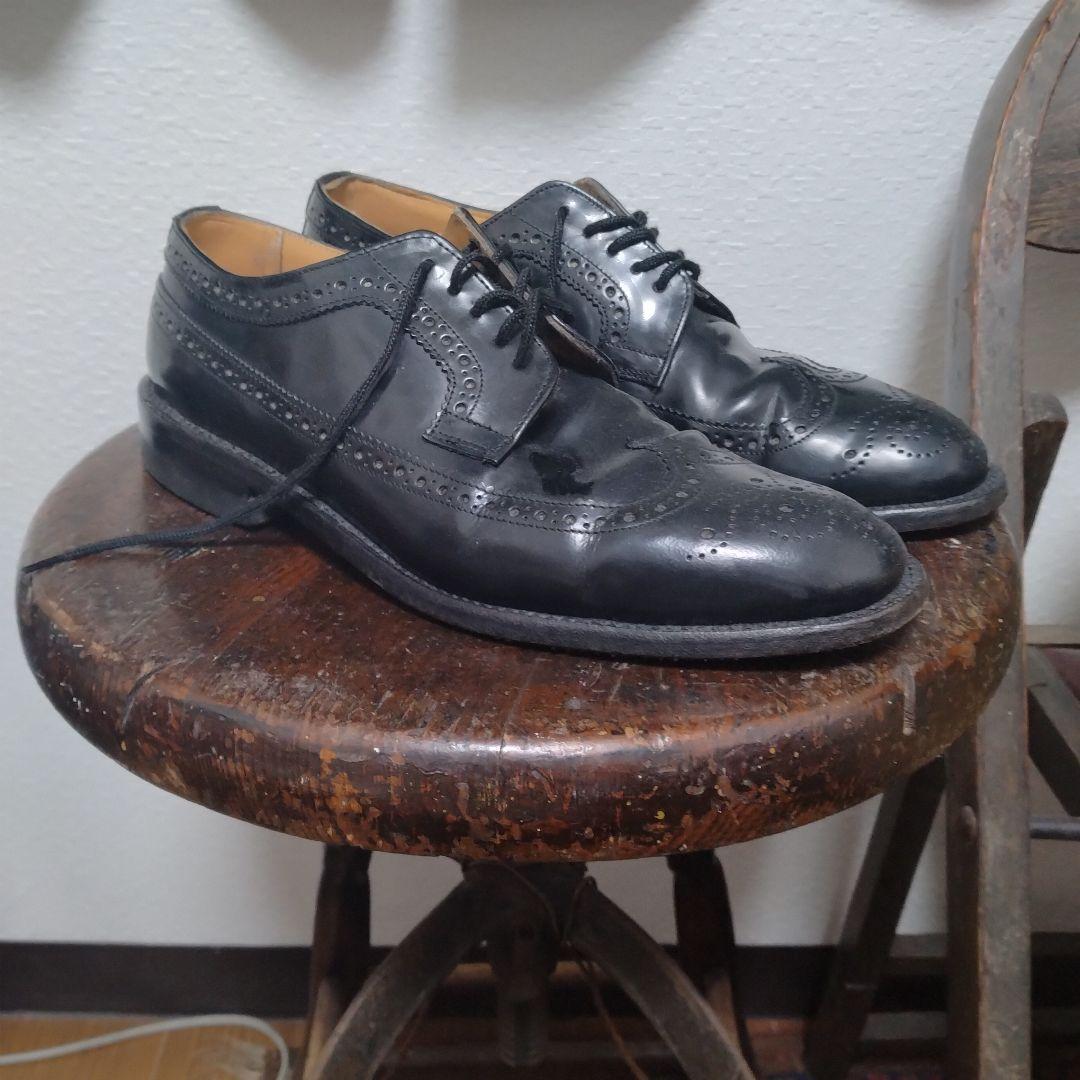 vintage Dack's　ダックス　レザーシューズ　　革靴　ウイングチップ