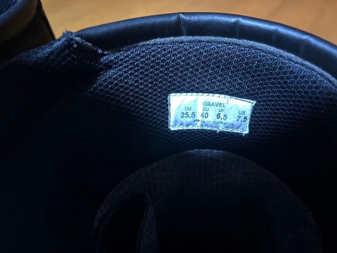 バイクブーツ 黒色 バックル付き