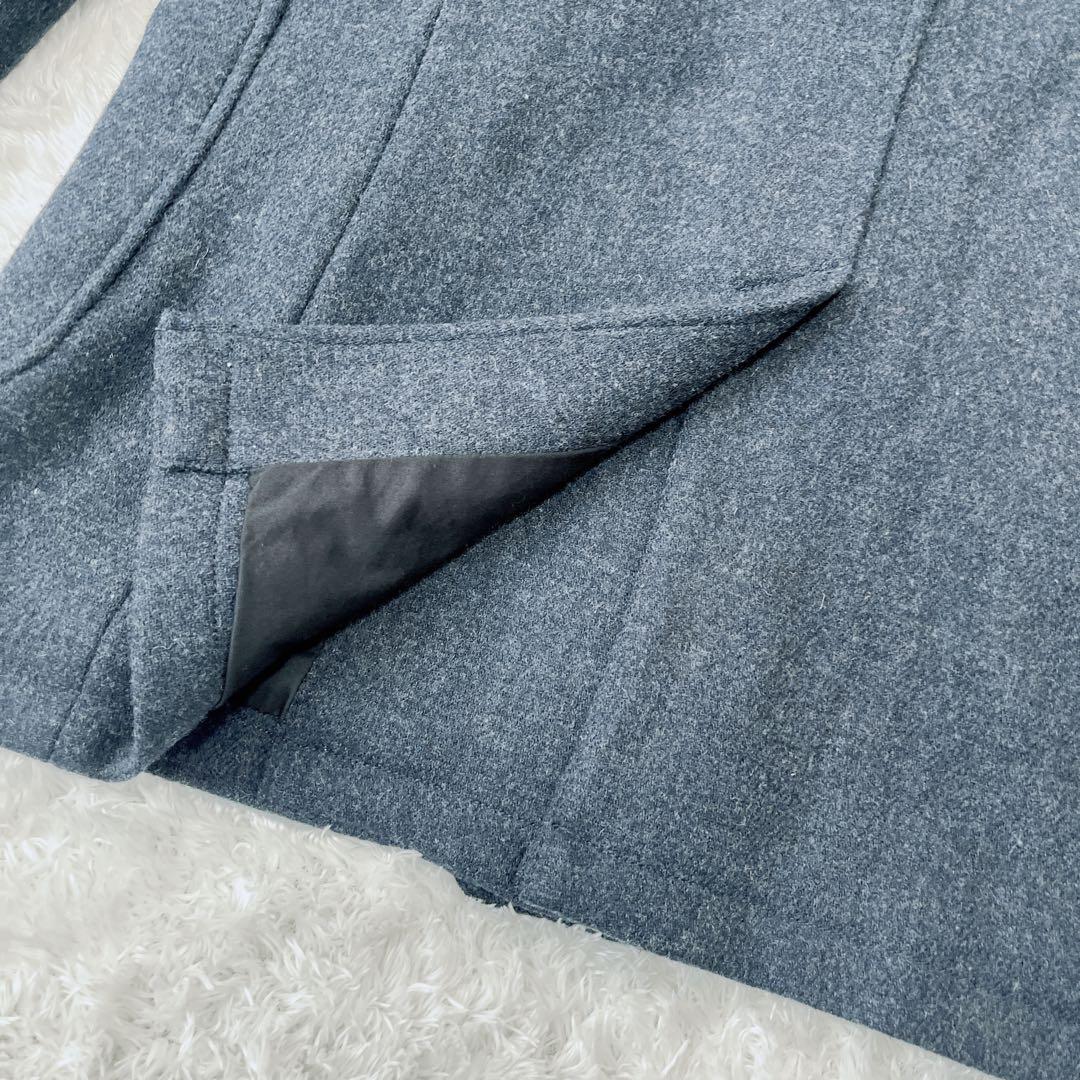 【美品】UNIQLO+J ウールブレンドダッフルコート ネイビー  M
