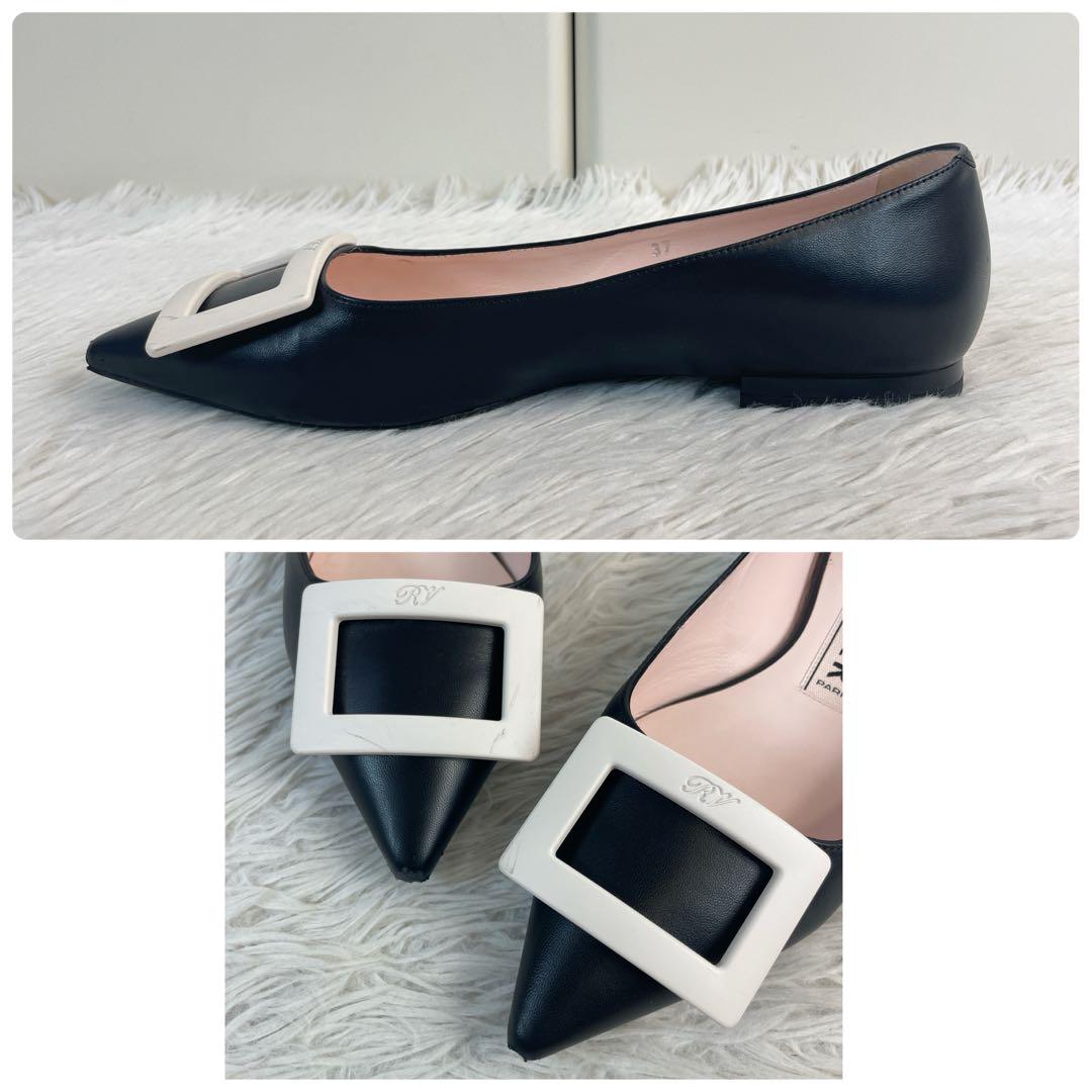 ROGER VIVIER フラットシューズ パンプス Roger Vivier ロジェヴィヴィエ パンプス フラットシューズ レザー