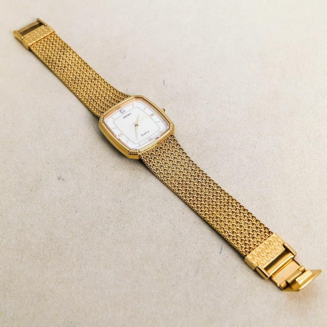 稼働 SEIKO Dolce 腕時計 1Pダイヤ 美品 バングルウォッチ1359
