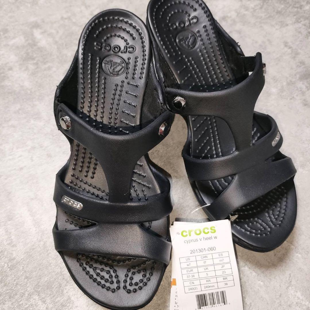 未使用 保管品 クロックス サンダル ササリー ブラック w7 23cm
