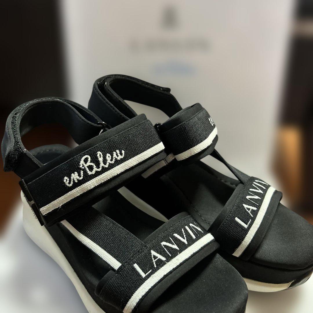 LANVIN enBleu スポーツサンダル ブラック