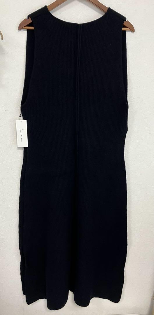 ◆LAUTASHI◆ ラウタシー ジレ風ロングワンピース 新品 未使用 黒 画像9