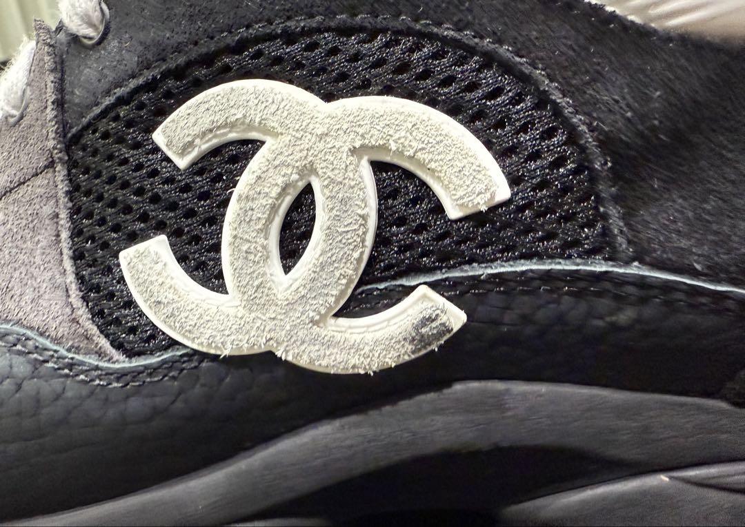 CHANEL スニーカー43ブラック/ホワイト