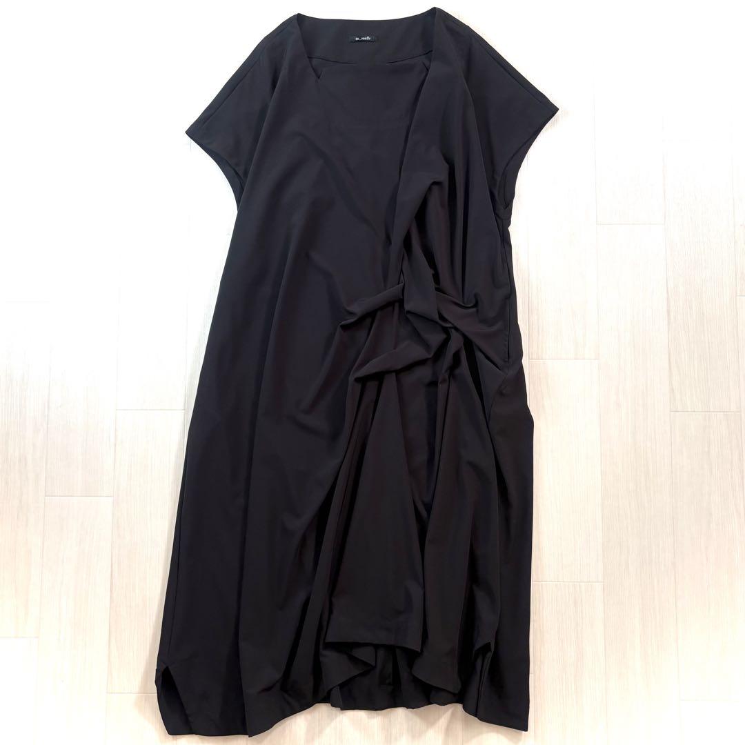 m_mefu 芽風 アシンメトリーワンピース 美品 芽風 m_mefu アシンメトリー ロングワンピース 40 - メルカリ