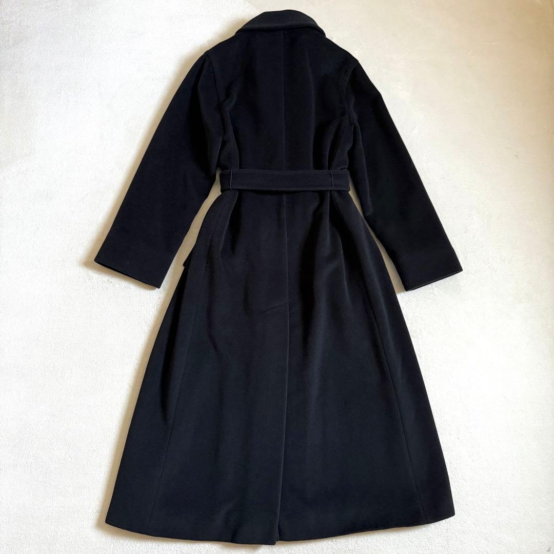 ♡マックスマーラ　マニュエラ♡黒コート36銀タグ 極美品】MAX MARA マニュエラコート 銀タグ ベルト付属 ブラック