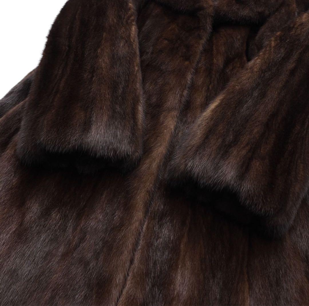 品質検査済 美品】 サガミンク SAGASELECTED MINK デミバフミンク ロング ジャケット・アウター