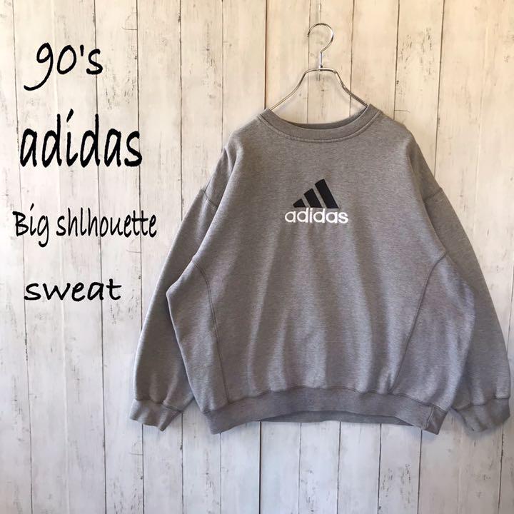 90's adidas アディダス スウェット トレーナー パフォーマンス刺繍