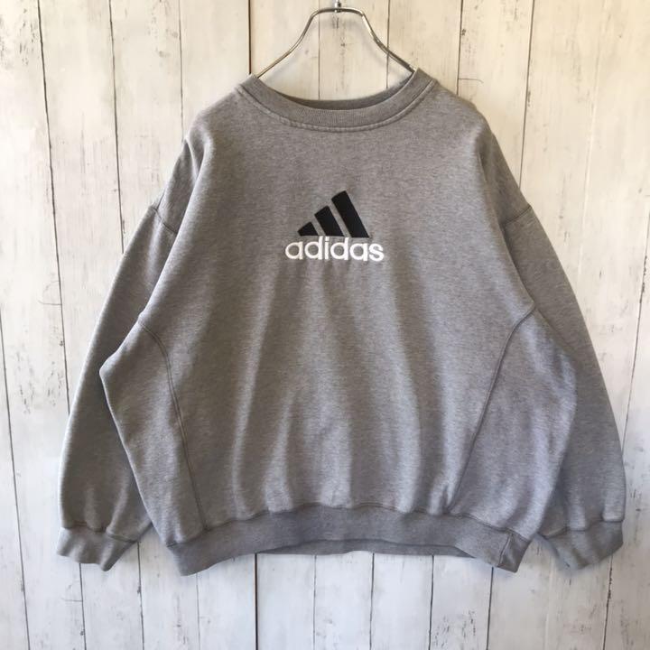 90's adidas アディダス スウェット トレーナー パフォーマンス刺繍