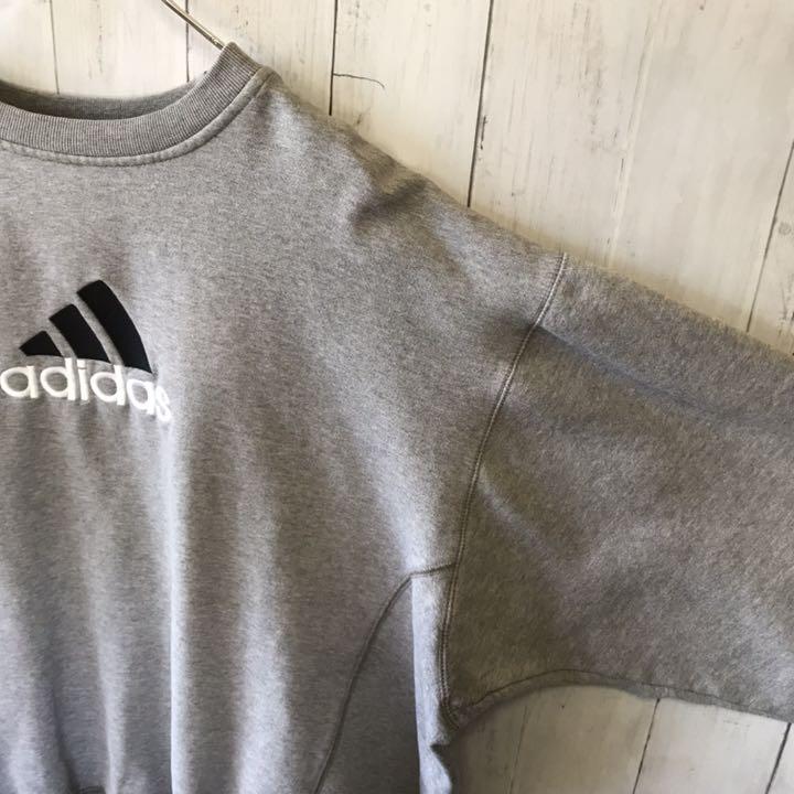 90's adidas アディダス スウェット トレーナー パフォーマンス刺繍