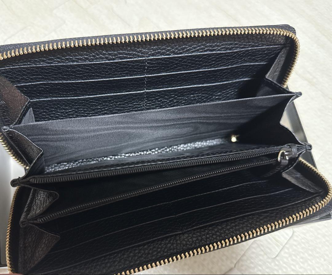 GUCCI ラウンドファスナー 長財布 ソーホー レザー ブラック