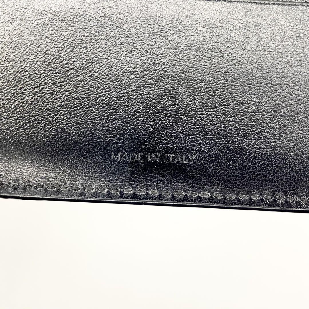 ✨未使用級✨CELINE 二つ折り　財布　現行ロゴ　レザー　ブラック　極美品
