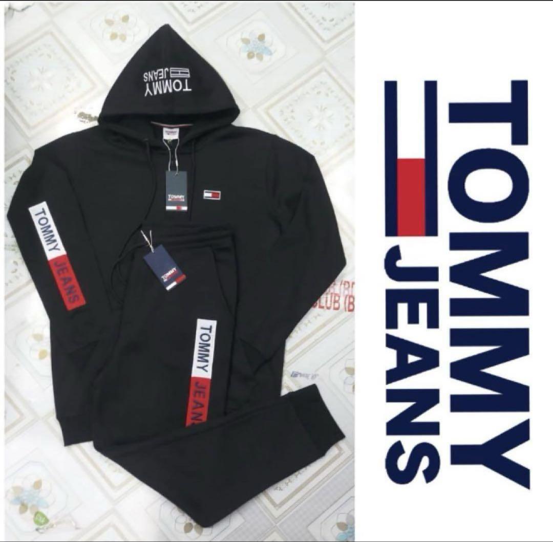  JEANSトミージーンズセットアップBLACK黒色XL
