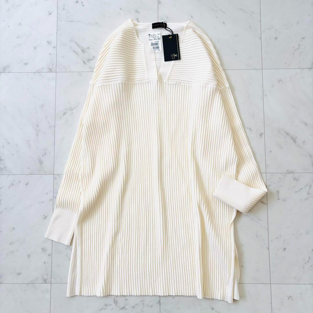 新品 アーガ 定価1.4万　チュニック　ニット　スコットクラブ　洗える