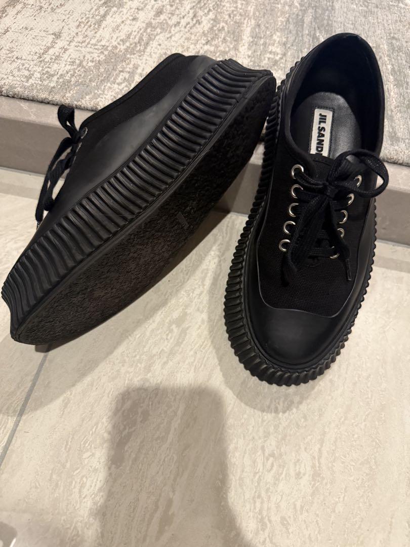 JIL SANDER ブラック スニーカー　23．5センチ