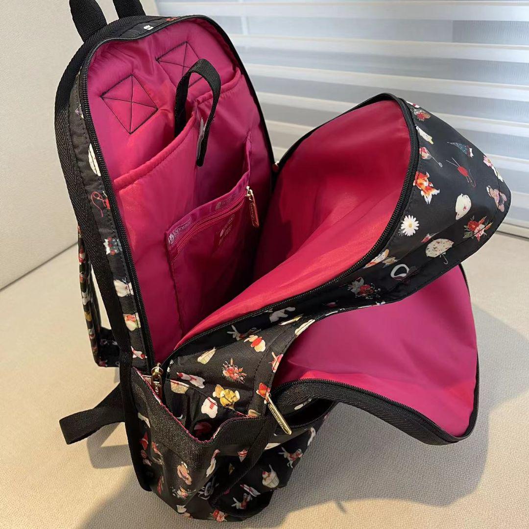 レスポートサック ピンクハウス ブラック リュック バックパック ROUTE SM BACKPACKピンクハウスフェイバリッツB（バックパック