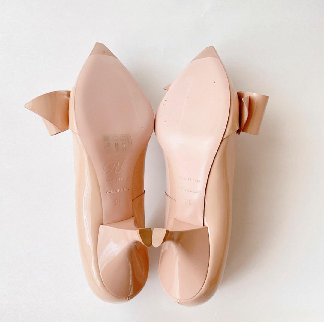 【未使用】Roger Vivier エナメルリボンパンプス◇36 23cm