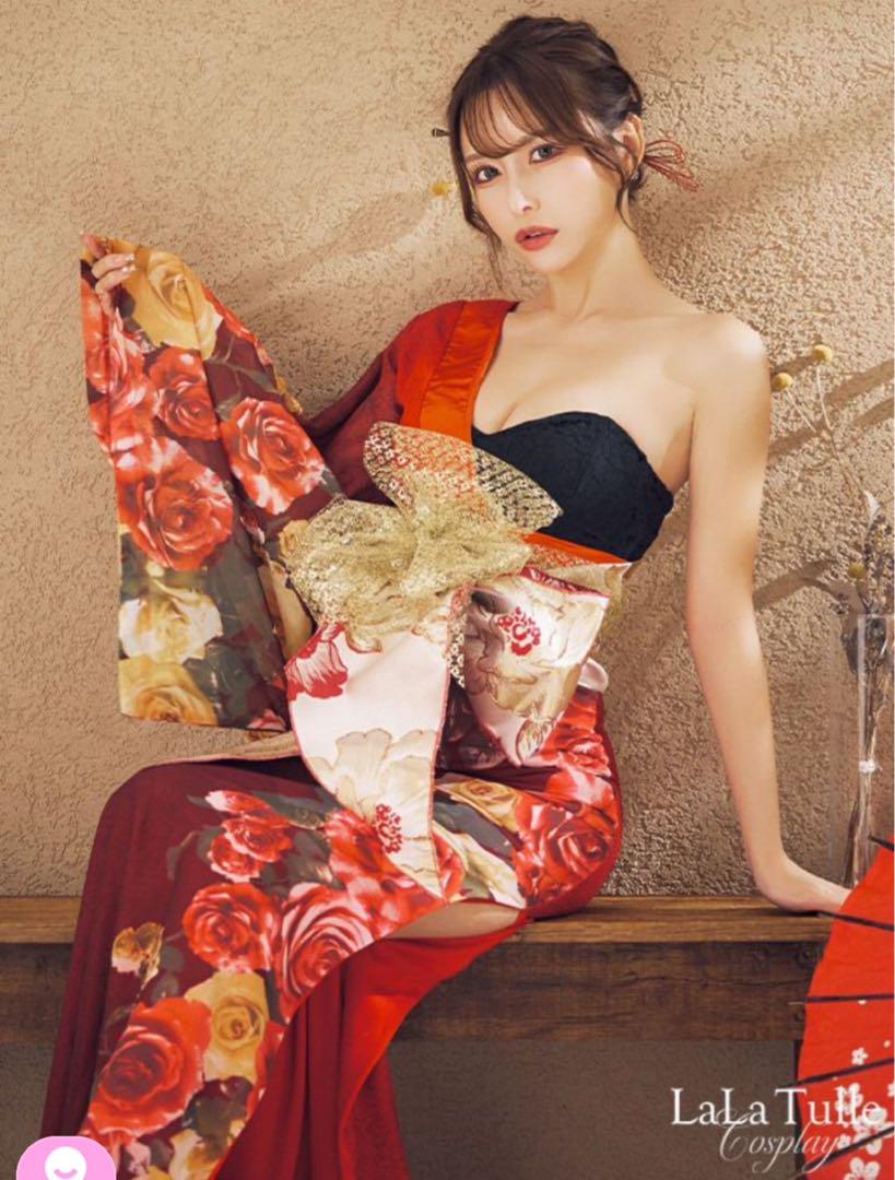 花魁 コスプレ LaLaTulle 花魁ドレス Mサイズ 美品 ☆お求めやすく価格改定☆ 花魁 コスプレ LaLaTulle 花魁ドレス