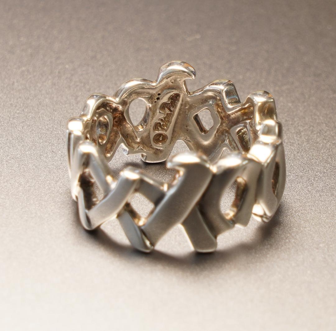 極美品✨ ティファニー リング 指輪 キス AG925 #12.5 TIFFANY&Co. Love & kiss Ring Ag925 Silver Auth kk317 | eBay