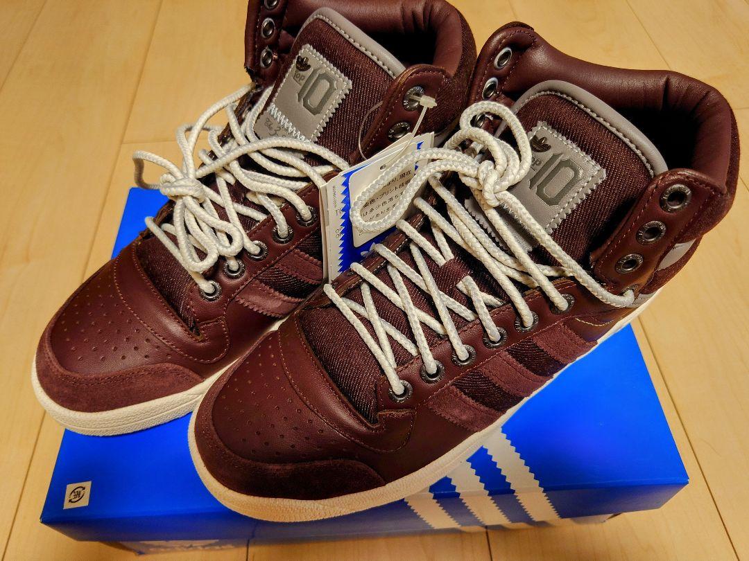 adidas TOP TEN HI ブラウン 26.0cm 画像4