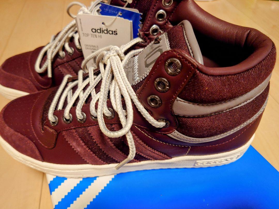 adidas TOP TEN HI ブラウン 26.0cm 画像6